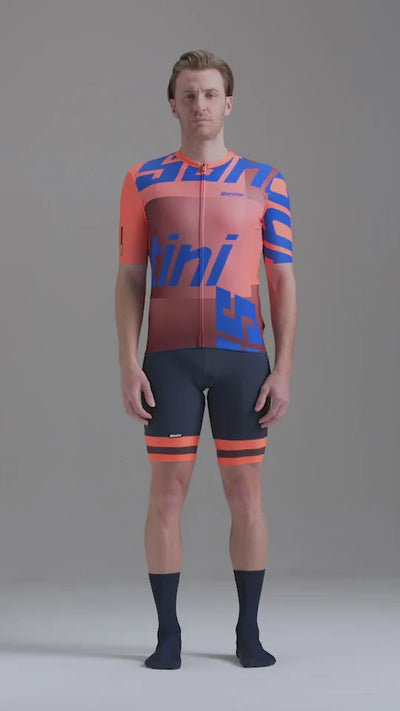 Santini 3S Karma Logo SS Bisiklet Forması 3S94075CKARMALOGO Fluo Orange