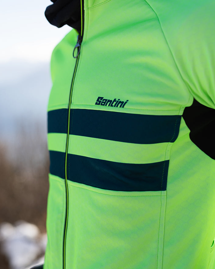 Santini COLORE HALO Erkek Çok Büyük Beden Kışlık Bisiklet Ceketi 3W50775COLORHALO