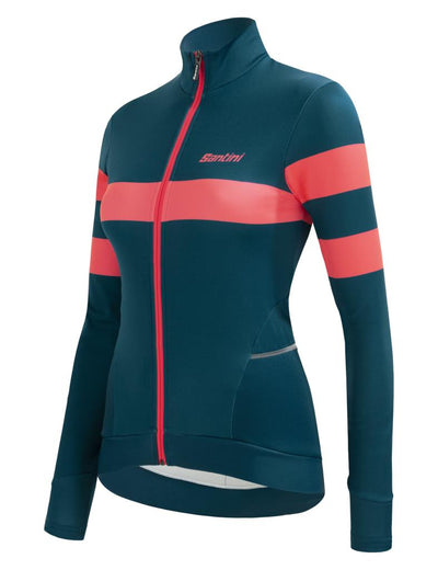 Santini Coral Bengal Kadın Termal Kışlık Bisiklet Forması 2W216175CORALBENG