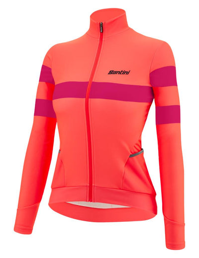 Santini Coral Bengal Kadın Termal Kışlık Bisiklet Forması 3W216175CORALBENG