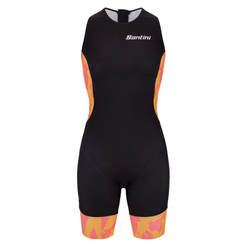 Santini FLOW Kadın Kolsuz Trisuit Arka Fermuarlı 9C776GTRFLOW