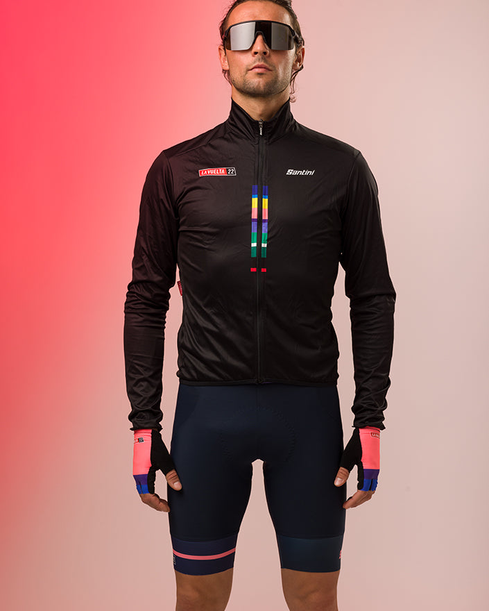 Santini GIST La Vuelta Official Erkek Rüzgarlık Bisiklet Ceketi RE33275GIST