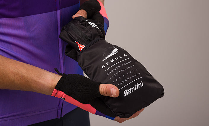 Santini GIST La Vuelta Official Erkek Rüzgarlık Bisiklet Ceketi RE33275GIST