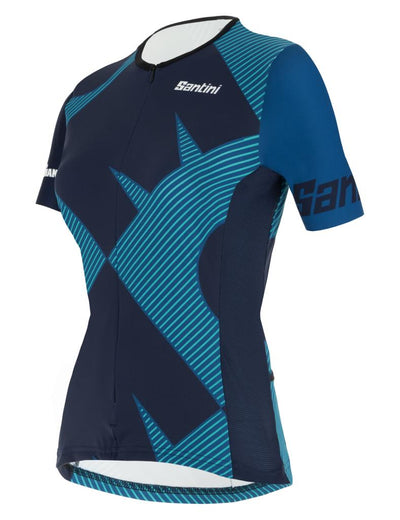 Santini Ironman Sleeved Tritop Kadın Triathlon Üst Forma 9I65SS00CUPIO Water