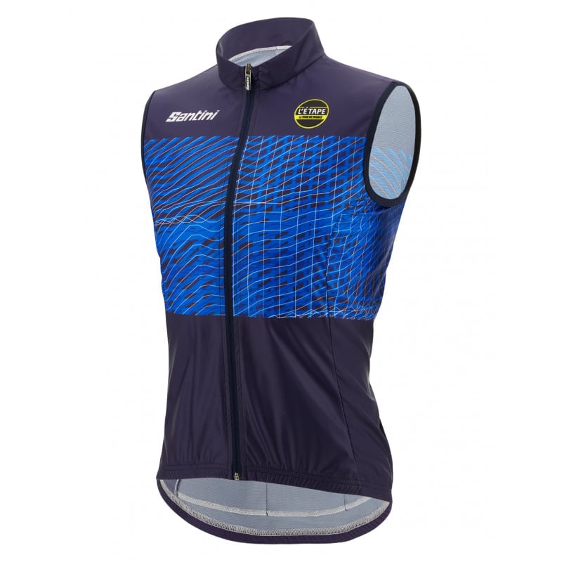 Santini L'Étape Du Tour De France Coppi Alpe D'Huez Special Edition Men's Windbreaker Vest RE54575EDT