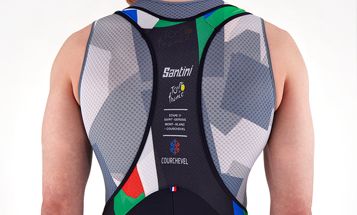 Santini Mont Blanc Courchevel Tour De France Askılı Bisiklet Taytı RE1075FBBLNC3TDF