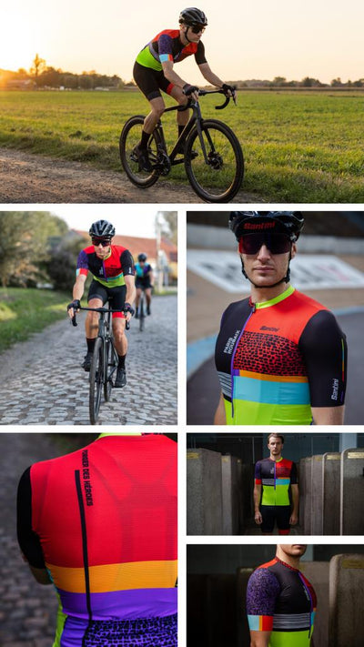 Santini Paris Roubaix Forger Des Heroes Erkek Bisiklet Forması RE94075C22PRFDH