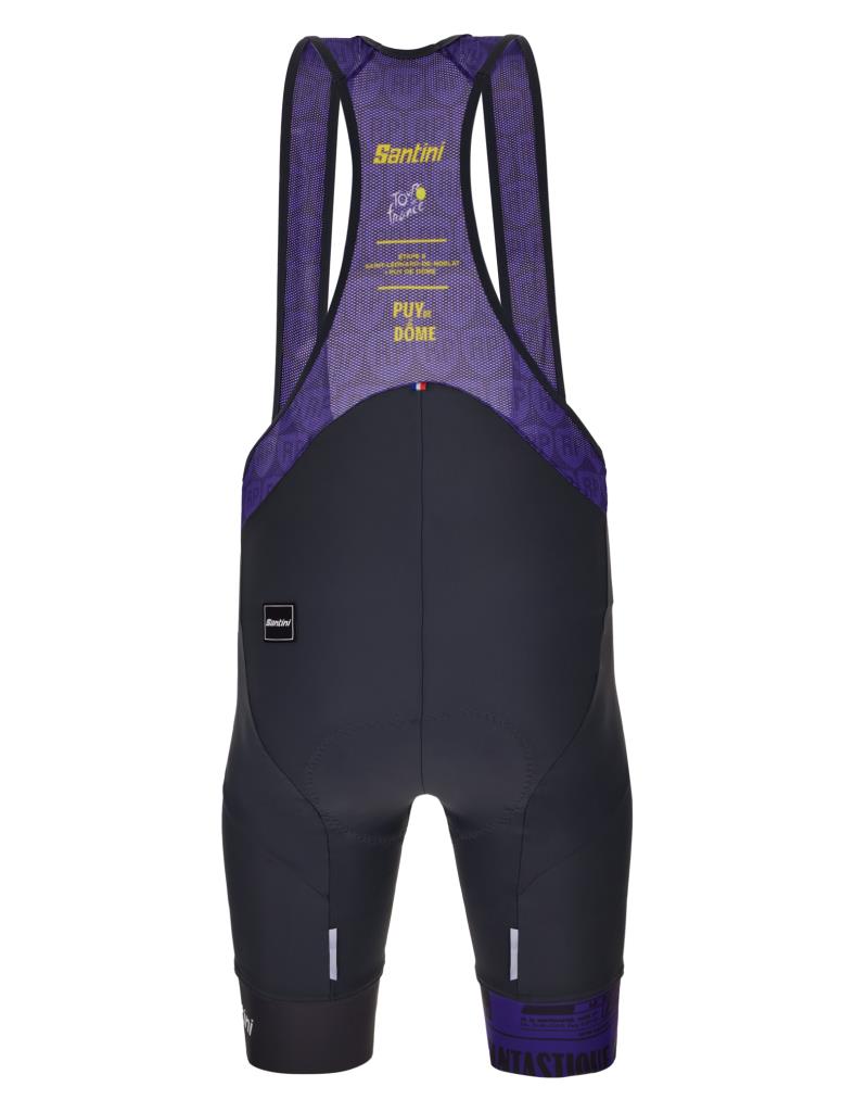 Santini PUY DE DOME Tour De France Özel Seri Unisex Askılı Bisiklet Taytı RE1075FBPDD3TDF