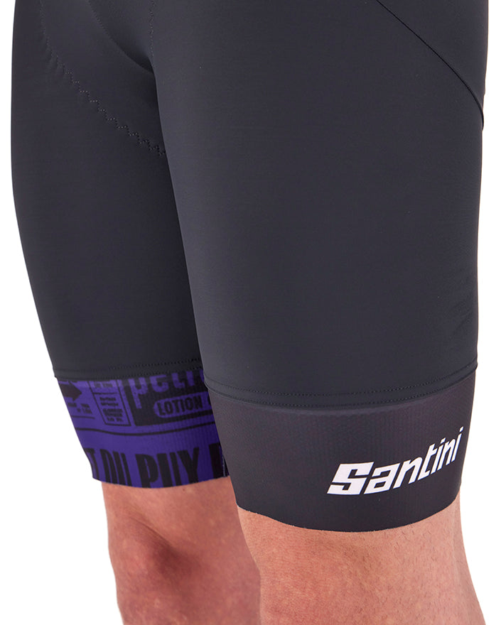 Santini PUY DE DOME Tour De France Özel Seri Unisex Askılı Bisiklet Taytı RE1075FBPDD3TDF