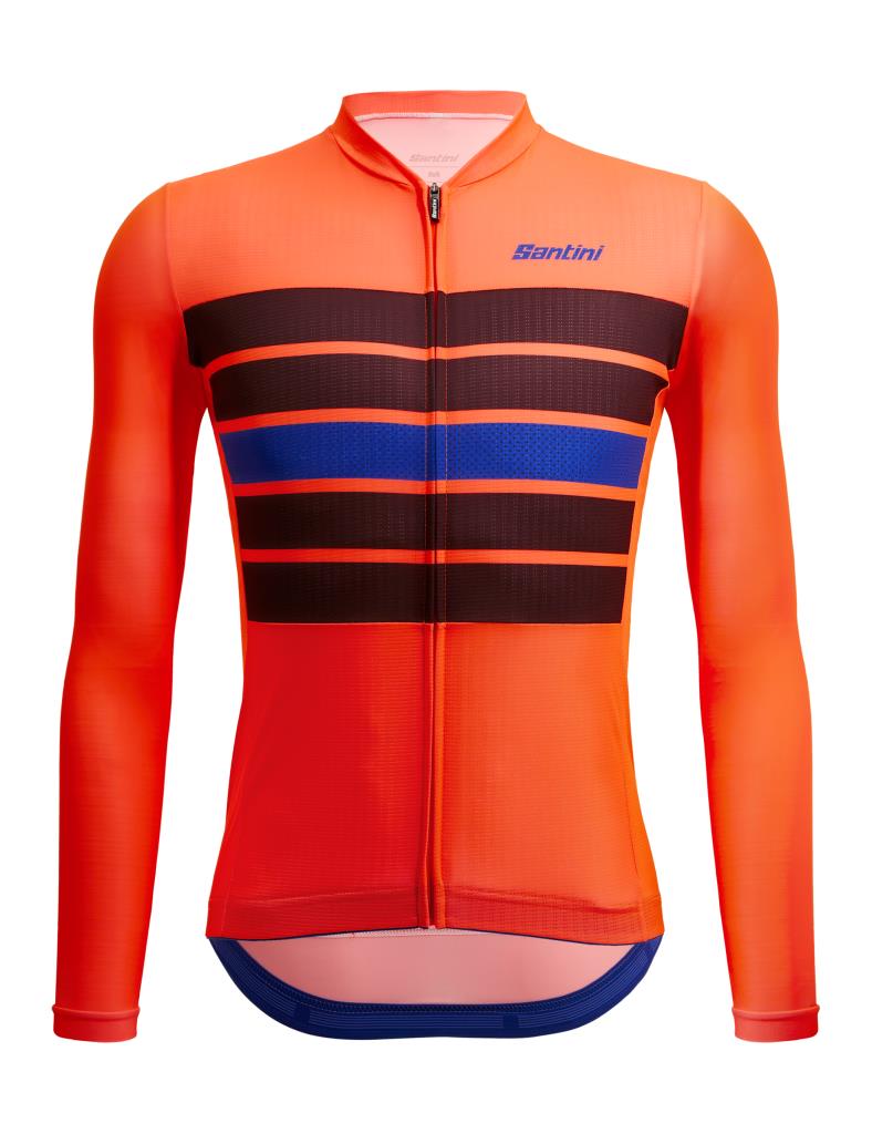 Мужская летняя веломайка Santini SLEEK BENGAL размера плюс с длинным рукавом 3S215075ESLKBENG