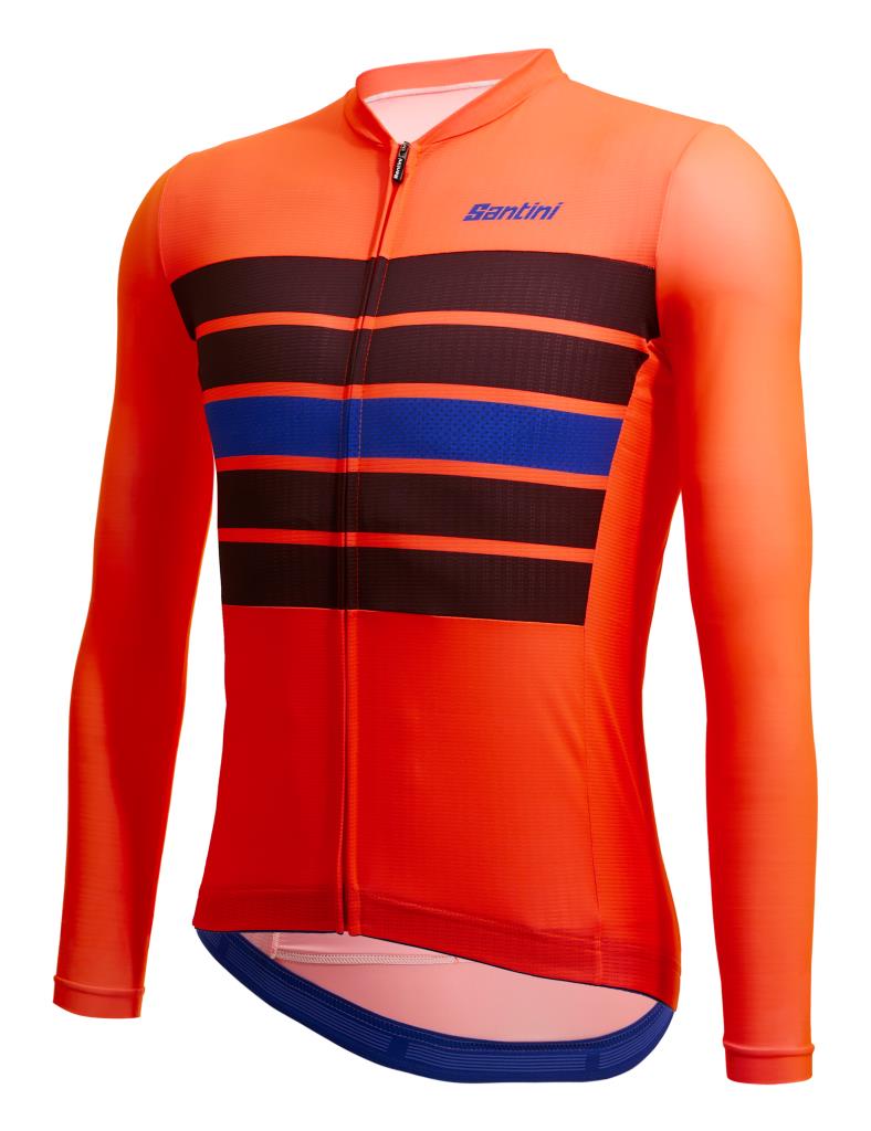 Мужская летняя веломайка Santini SLEEK BENGAL размера плюс с длинным рукавом 3S215075ESLKBENG