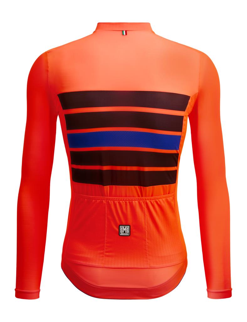 Мужская летняя веломайка Santini SLEEK BENGAL размера плюс с длинным рукавом 3S215075ESLKBENG