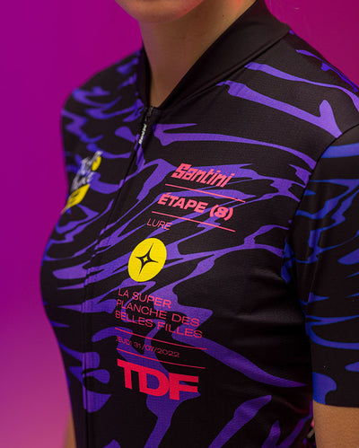 Santini Tour De France PLANCHE DES BELLES FILLES Kadın Bisiklet Forması RE940L75FILLETDFF