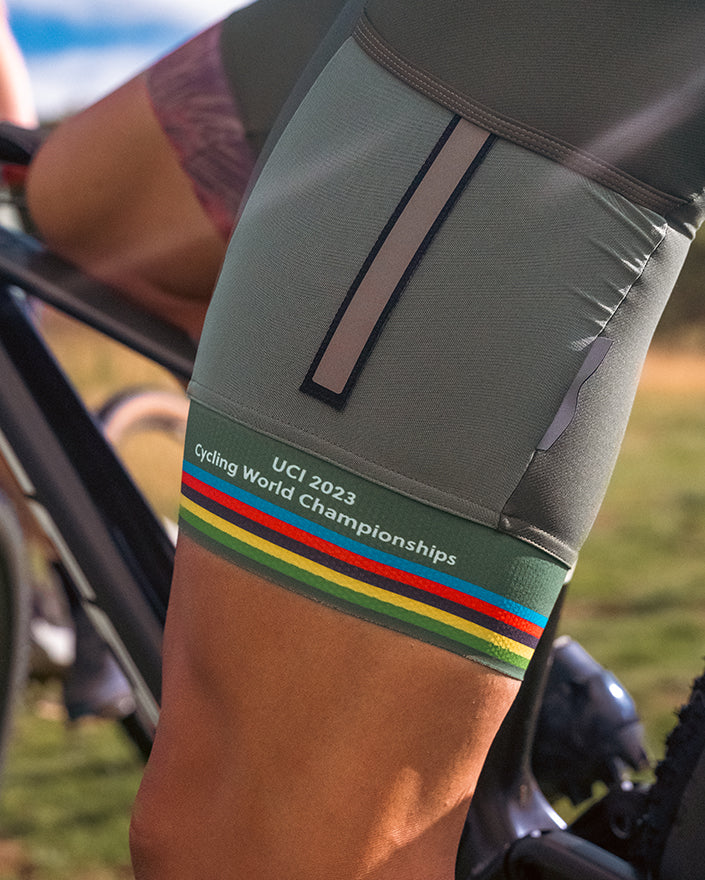 Santini UCI Cycling World Championships ROCKY Erkek Askılı Bisiklet Taytı RE1075C3ROCKY3WCG