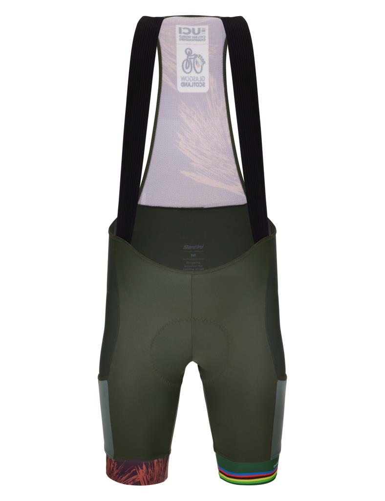 Santini UCI Cycling World Championships ROCKY Erkek Askılı Bisiklet Taytı RE1075C3ROCKY3WCG