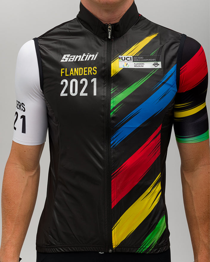 Santini UCI FLANDERS 2021 Unisex Windbreaker Vest EC54575SPLA