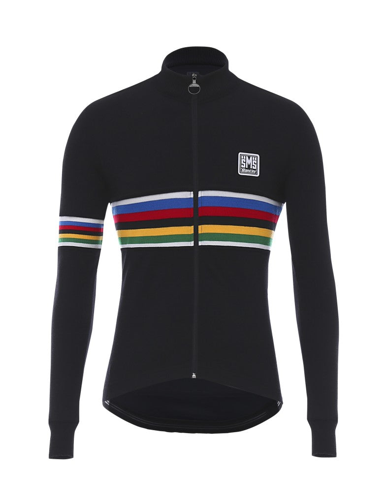 Santini UCI WOOL Büyük Beden Erkek Kışlık Bisiklet Forması RE215075ICONUCI