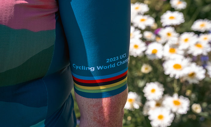 Santini UCI World Championship CloudScape Özel Seri Unisex Bisiklet Forması RE94075CCLOUD3WCG