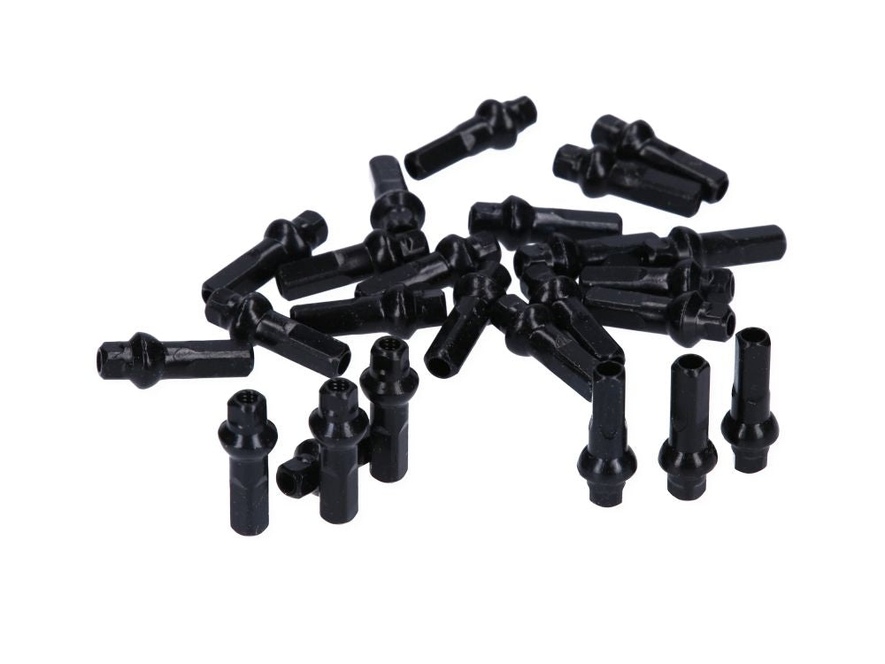 Sapim Polyax Brass Square Double Secure Lock Jant Teli Başlığı 16mm Siyah