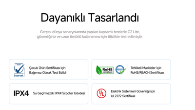 Segway Ninebot C2 LITE Elektrikli Çocuk Scooter