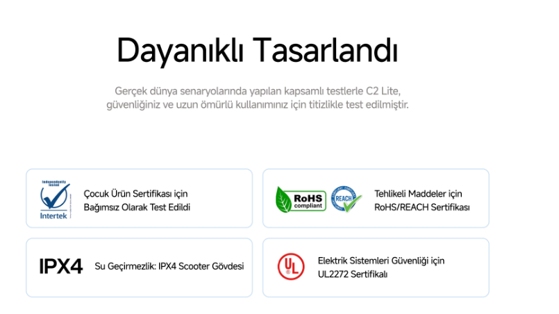 Segway Ninebot C2 LITE Elektrikli Çocuk Scooter