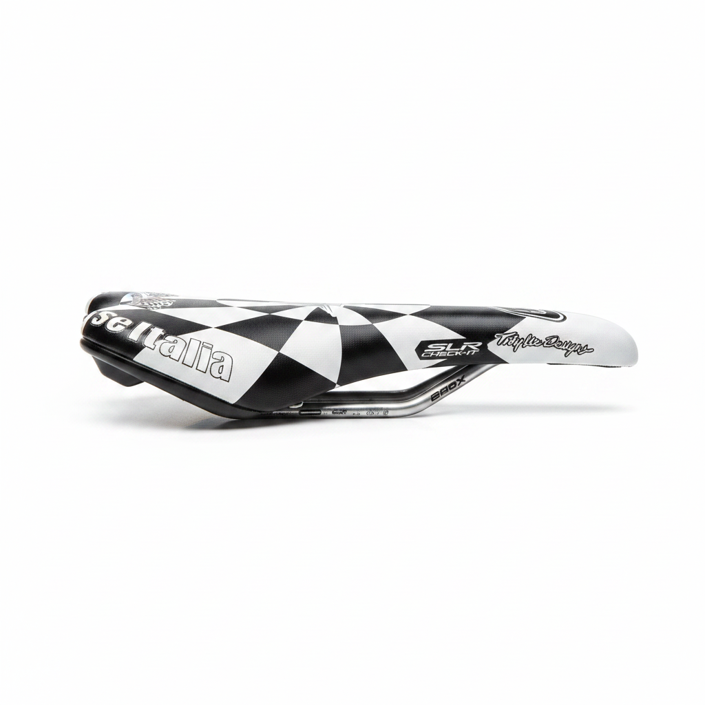 Selle Italia SLR Troy Lee Design Check It Sele Siyah Beyaz