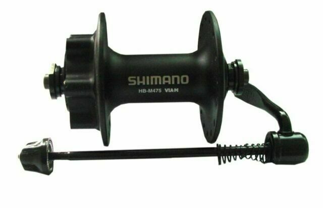 Shimano Deore HB-M475, 36 отверстий, передняя втулка, 6 винтовых дисков QR36H108100, 100 мм, старая, 133 мм, Qr