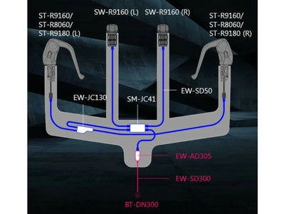 Shimano Dura-Ace Di2 TT Ön Sol Vites Fren Kolu ST-R9180 ISTR9180L