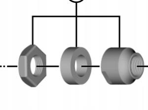 Left Lock Nut Assembly For Shimano FH-RM33 Hub Y30V98030