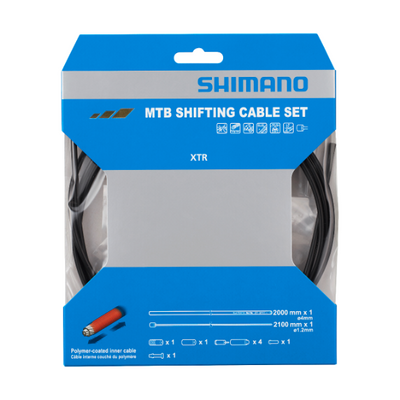 Shimano XTR Polymer Coated Shift Cable Set Black Y01V98112