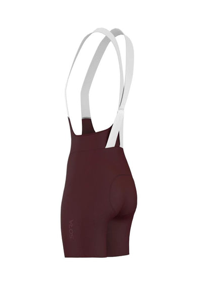 Sora Claret Red Road Racer Women's Cycling Tights with Suspenders