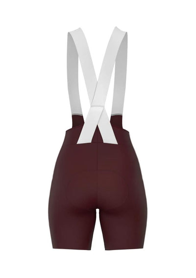 Sora Claret Red Road Racer Women's Cycling Tights with Suspenders