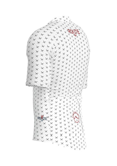 Sora Red/White Route Classic Slim Cycling Jersey 