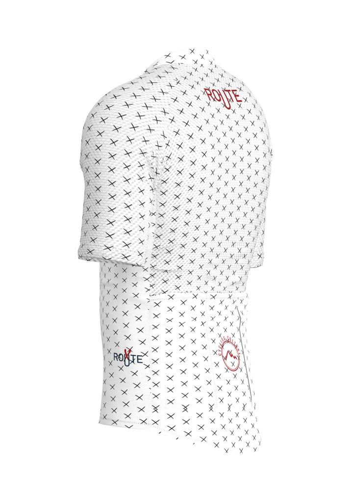 Sora Red/White Route Classic Slim Cycling Jersey 