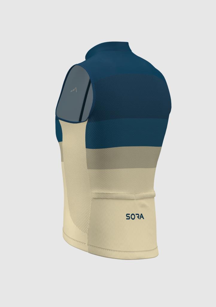 Sora Navy Blue-Cream Ultra Light Cycling Vest