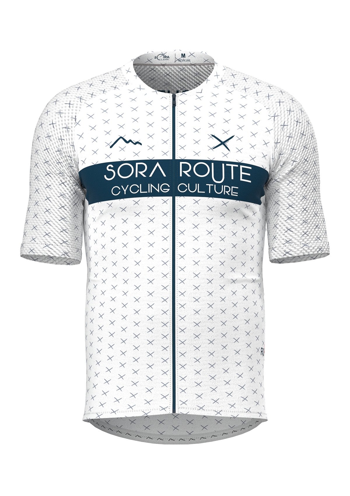 Sora Blue/White Route Classic Slim Cycling Jersey 