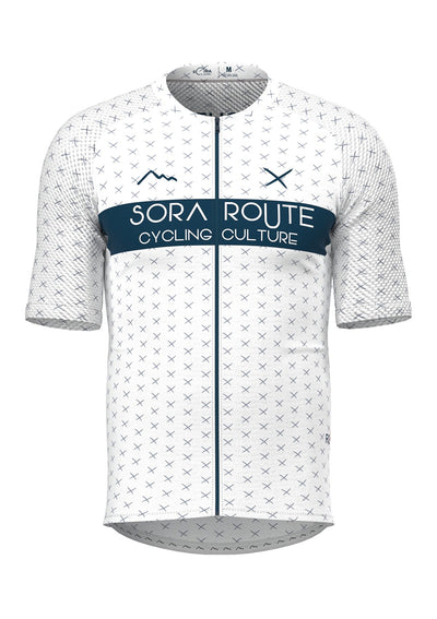Sora Blue/White Route Classic Slim Cycling Jersey 