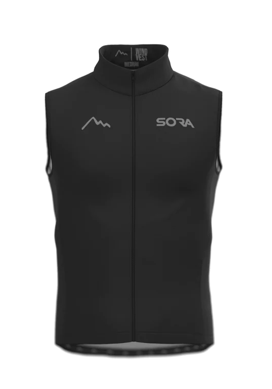 Sora Black Winter Windbreaker Vest