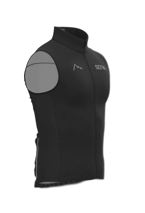 Sora Black Winter Windbreaker Vest