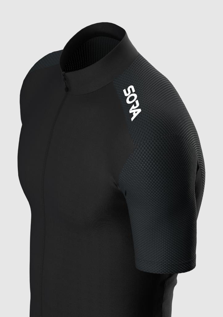 Sora Black Pro Team Zone Cycling Jersey 