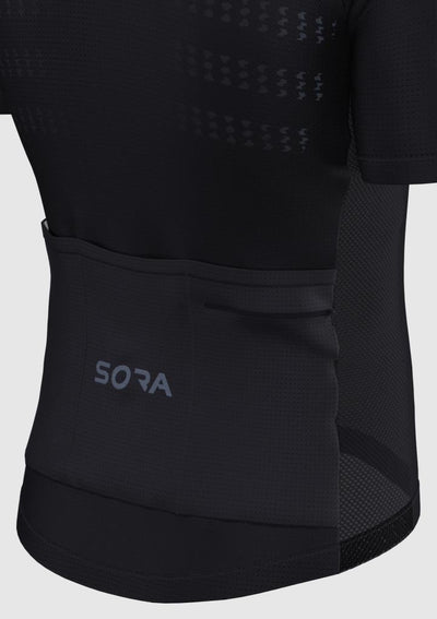 Sora Black Regular 3.0 Cycling Jersey