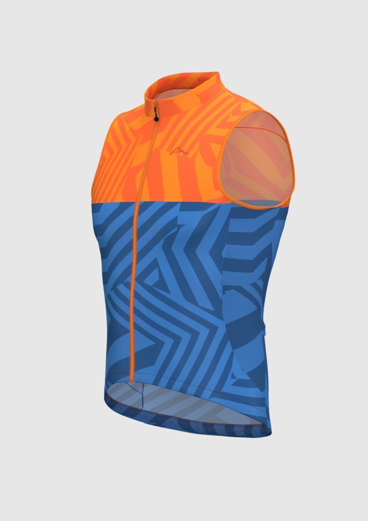 Sora Orange-Blue Ultra Light Cycling Vest