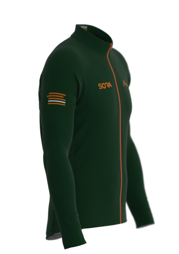 Sora Green Regular Long Sleeve Spring Cycling Jersey