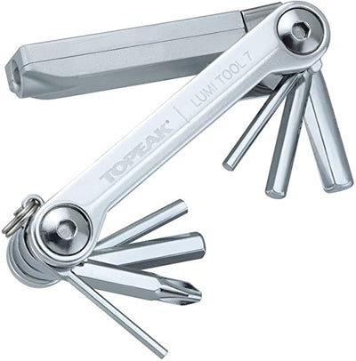 Topeak LumiTool 7 Bisiklet Alyan Anahtar Takımı Gümüş TT2549