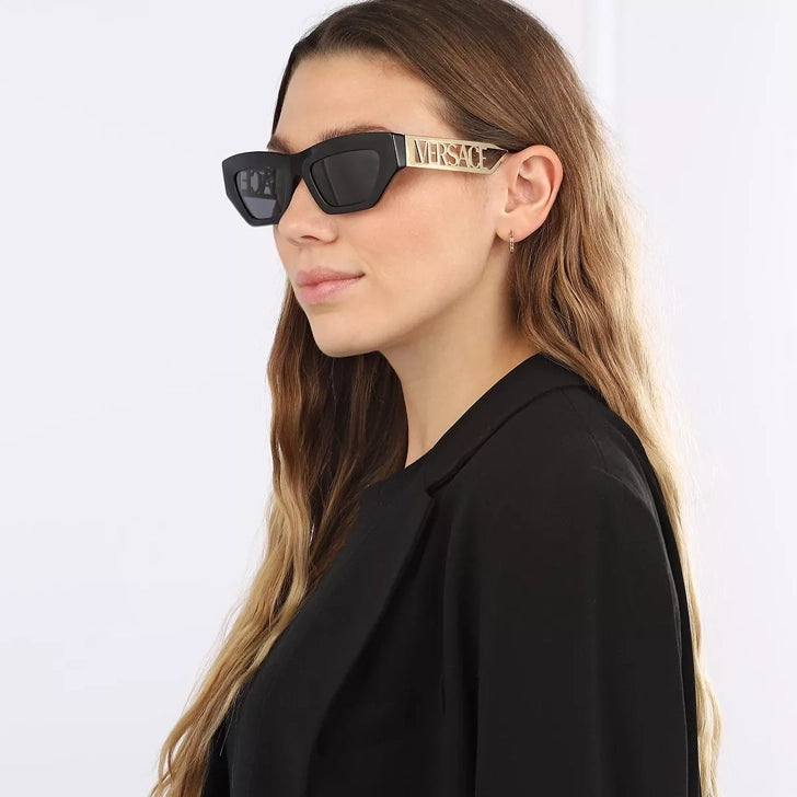 Versace 0VE4432U Sunglasses GB1/87 Black Dark Gray 53 Ekartman 