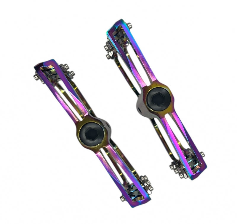 Vona HF-624 Rulmanlı Bisiklet Pedalı Rainbow Oilslick