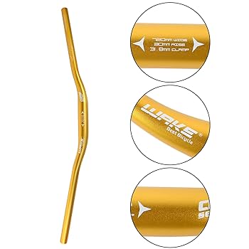 Wake Aluminum Handlebar 780mm Riser 31.8mm Gold