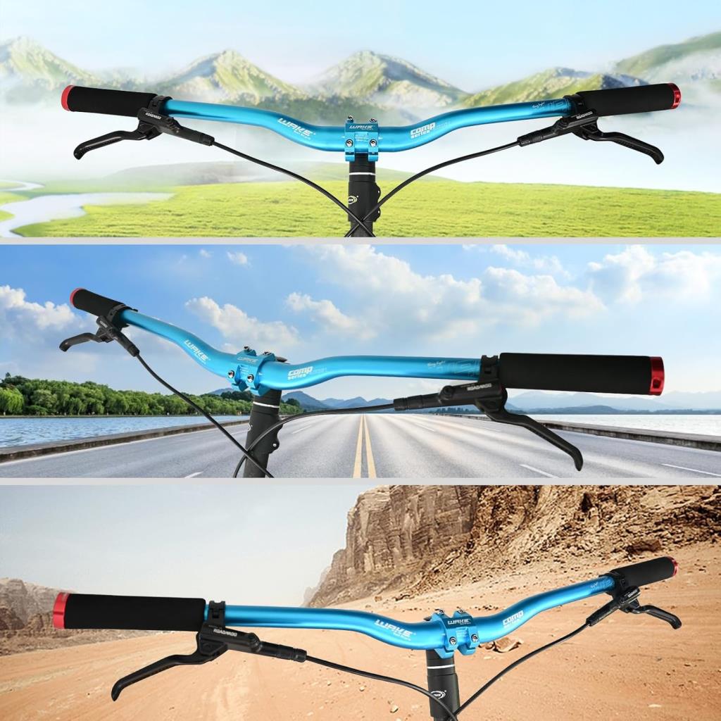 Wake Aluminum Handlebar 780mm Riser 31.8mm Blue