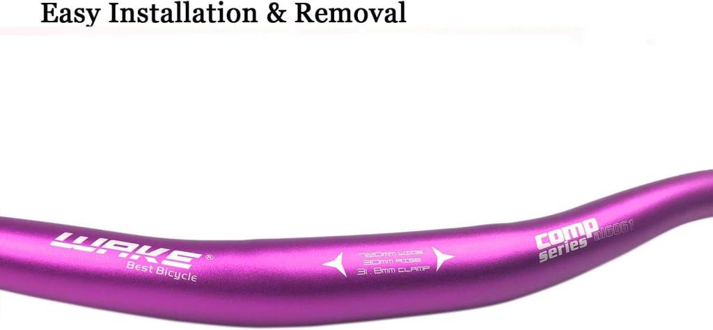 Wake Aluminum Handlebar 780mm Riser 31.8mm Purple