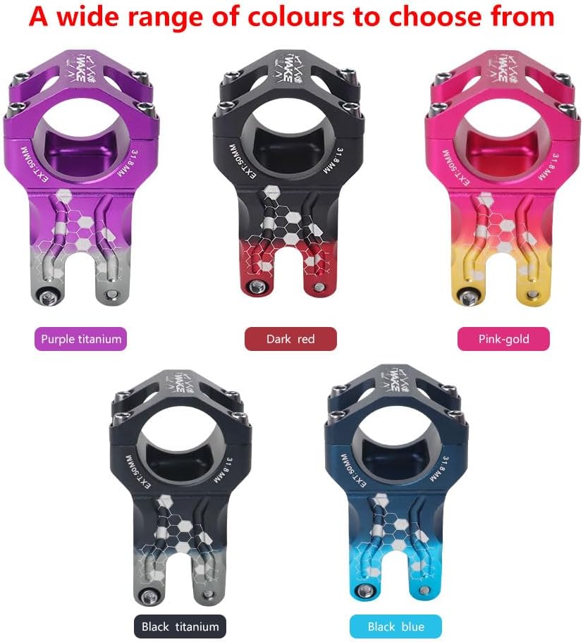 Wake Dual Color Handlebar Stem 50mm 31.8mm in Different Colors